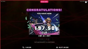 Tampilan visual neon dari slot Hot Heist dengan tema perampokan